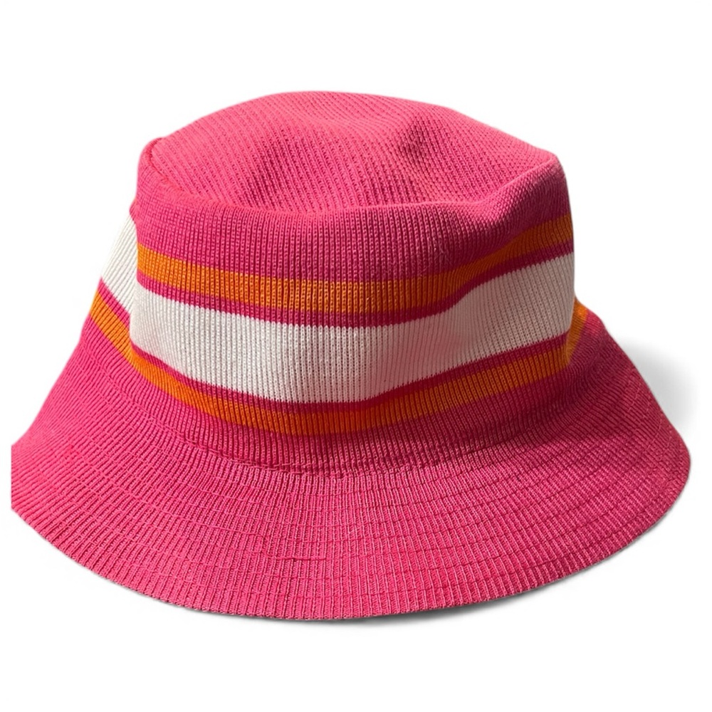 Kids Pink Striped Bucket Hat